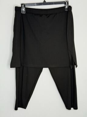 Ad In Tennis Skort Capri Pant Black Right Pocket One Size Plus Size